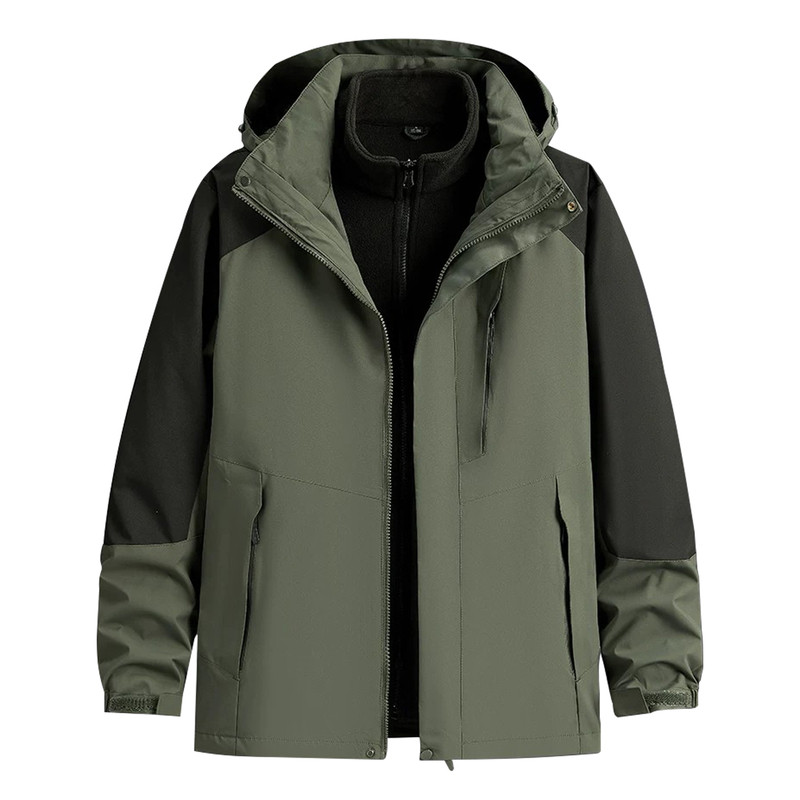 三合一冲锋衣男加肥大码两件套