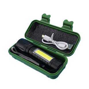 夜路神器 变焦强光手电筒5V充电迷你高亮远射led家用户外便携爆闪