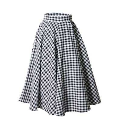 春夏季新款复古赫本风高腰半身裙