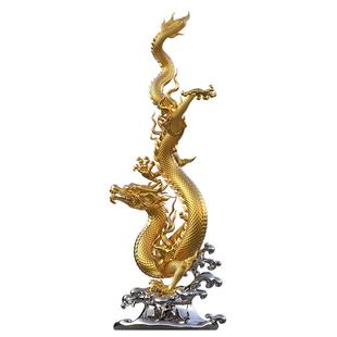 《龙腾盛世》铜龙摆件中式纯铜生肖金龙2025年家居桌面办公室礼品