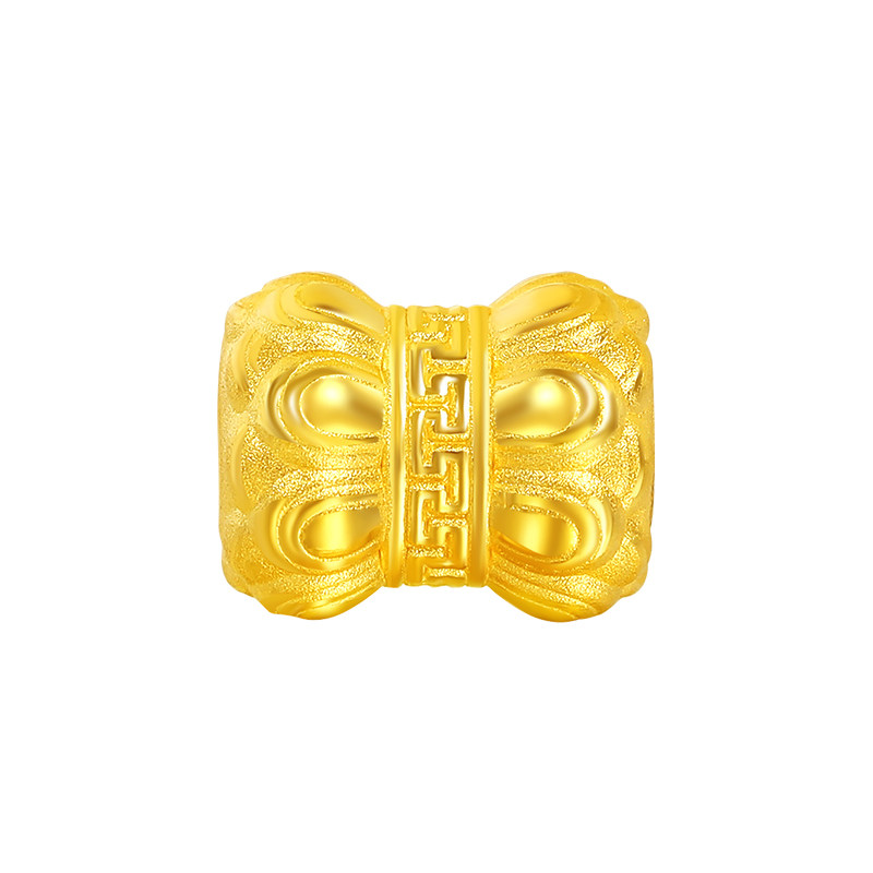 老克勒3D硬金莲花隔珠转运珠