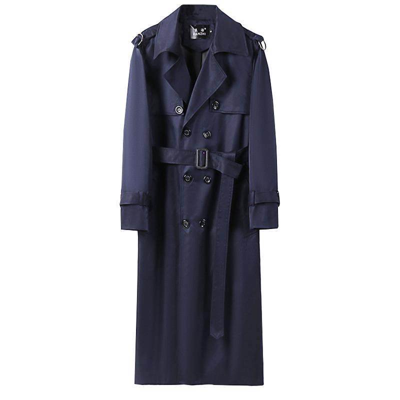 超长款风衣男加肥过膝脚踝大码