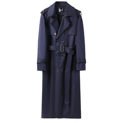 超长款风衣男加肥过膝脚踝大码