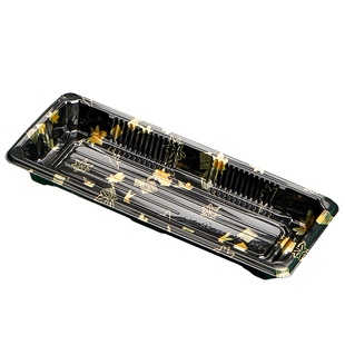 寿司打包盒商用寿司盒子一次性摆摊专用三文鱼刺身3号寿司盒金叶