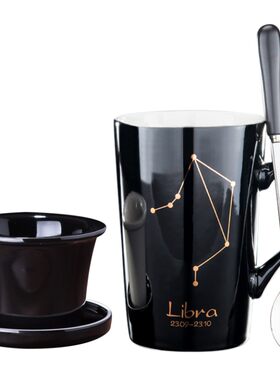 创意杯子陶瓷泡茶杯个性潮流勺