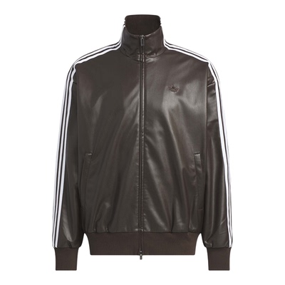 阿迪达斯三叶草2026春情侣款休闲复古运动宽松仿皮夹克外套KQ5473