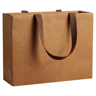 外贸高档加厚牛皮纸特种纸茶叶服装店礼品物婚礼手提纸袋定制logo