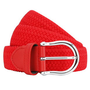 战术鸟(正红色)本命年红腰带男马年红腰绳女结婚帆布皮带编织裤带