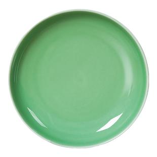 龙泉青瓷菜盘子创意骨碟盘子纯色早餐盘陶瓷西餐盘家用摆平盘餐具