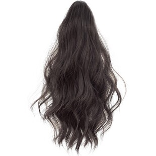 喷泉高马尾假发辫抓夹少量轻网红仿真发尾增加发量水波纹卷发马尾