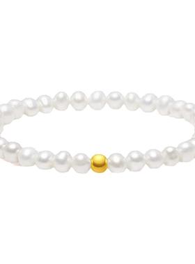 黄金手串潮宏基手链手饰足金