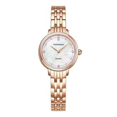 天王表精致贝母小表盘时尚石英手表轻奢小众风女表31275生日礼物