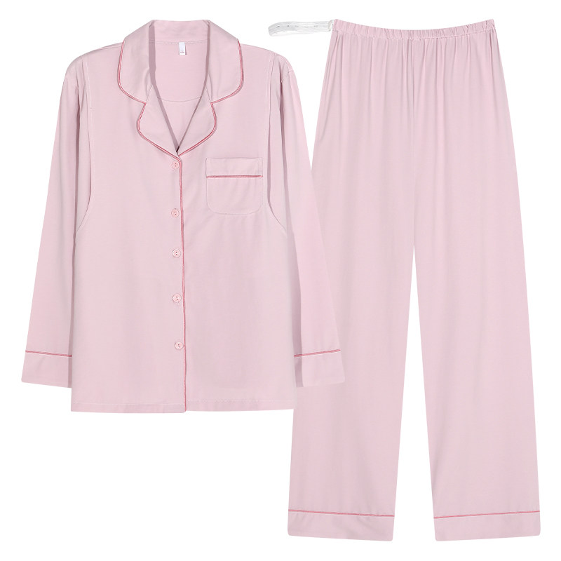 孕期哺乳期月子服春秋女士开衫长袖隐形哺乳口喂奶家居服纯棉睡衣