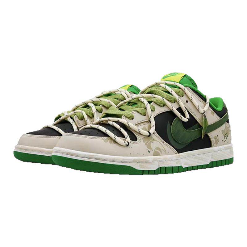 定制球鞋】Nike Dunk 秋日银杏 复古做旧 黄绿