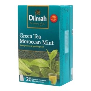 Dilmah迪尔玛摩洛哥薄荷绿茶20入斯里兰卡早茶红碎茶冷泡下午果茶