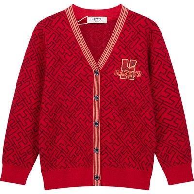 【新年】hazzys哈吉斯童装男童毛衣2026春新年线衣开衫针织上衣