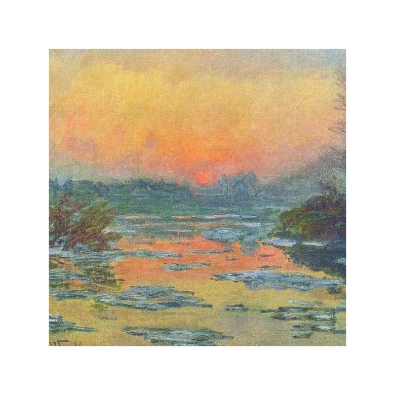 白鹿莫奈塞纳河岸风景纯手绘油画