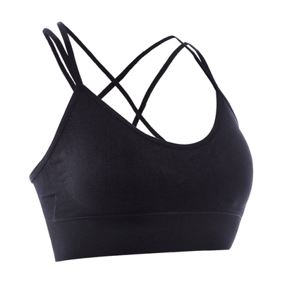 双细肩带美背运动内衣女