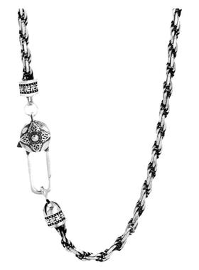 老银匠做旧麻花男士项链