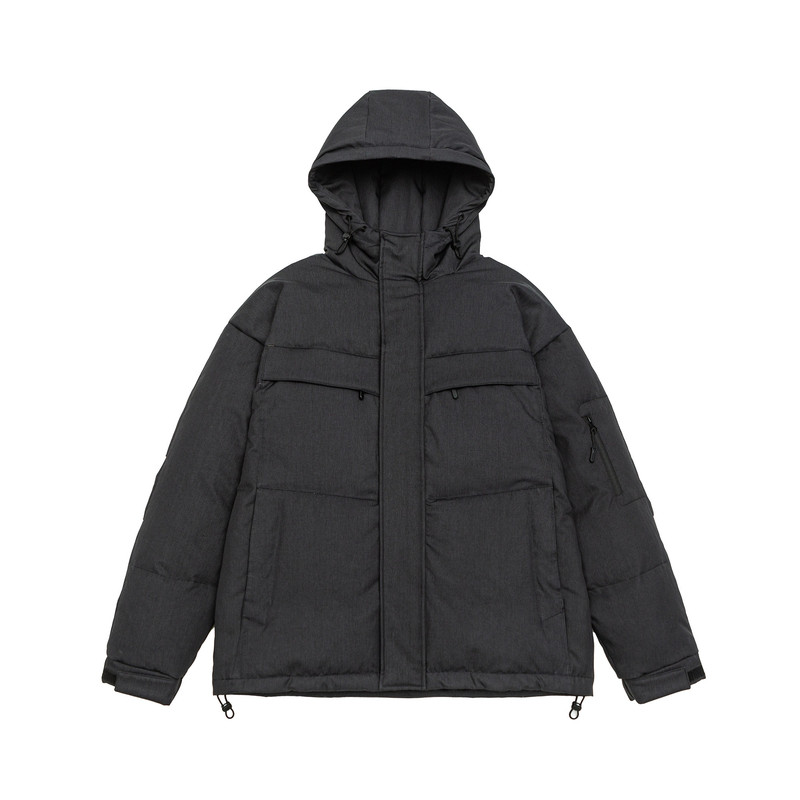 东北加厚90绒连帽羽绒服男外套