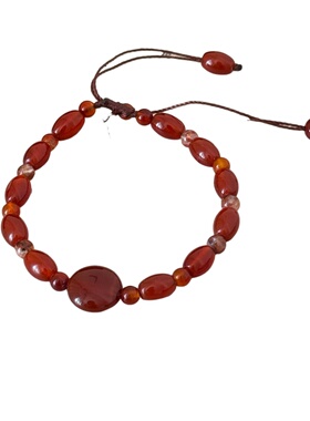 天然红玛瑙招财纳福手链