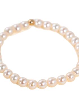 5.5-6mm近正圆淡水真珍珠手链女