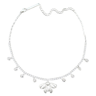 fragileheart易碎商店·冷萃缎带 设计感小众锆石镶嵌蝴蝶结项链