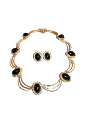 复古项链配饰女宫廷风毛衣颈链