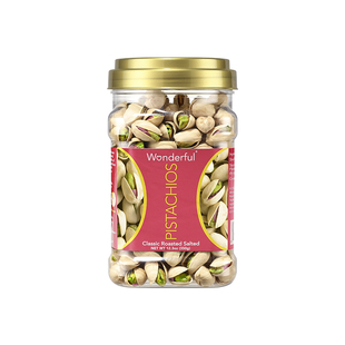 万多福wonderful进口盐焗开心果原色无漂年货坚果罐装350g