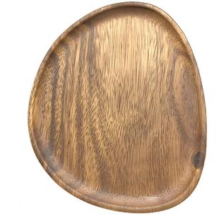 实木日式餐盘整块木制家用客厅点心盒个性创意水果盘子胡桃茶托盘