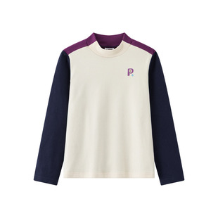 漫画家【糯糯衣】儿童T恤25冬男女远红外蓄热保暖拼色打底衫