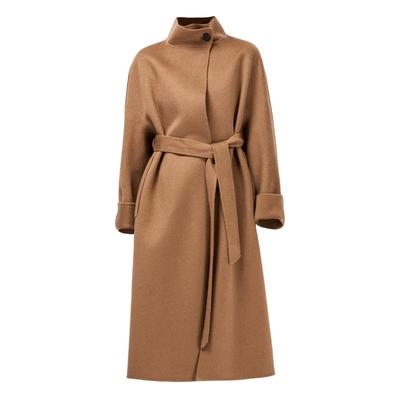 HONRN/红人骆驼绒驼色双面呢大衣