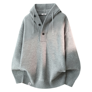 HiPanda你好熊猫秋冬季红色休闲毛衣男士马年新款上衣针织衫男GH