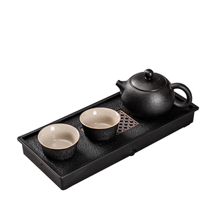 陶瓷功夫茶具小套装简约家用个人用酒店单人泡茶一壶二杯干泡茶盘