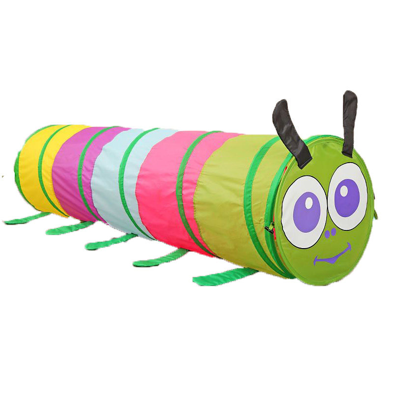 儿童彩虹隧道爬行宝宝钻洞毛毛虫玩具室内感统训练婴儿早教爬行筒
