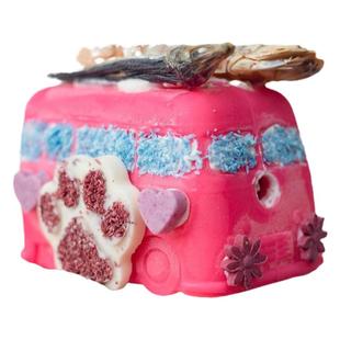 美国Sodapup进口天然橡胶啃咬巴士易清洁洁牙 宠物漏食丰荣玩具