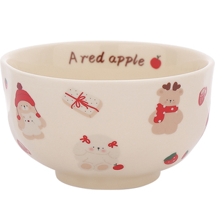 可爱陶瓷碗碟套装一人食餐具情侣碗盘家用米饭碗女生高颜值儿童碗