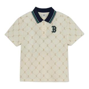 MLB儿童官方男女童时髦出挑刺绣LOGO复古老花POLO衫春季款