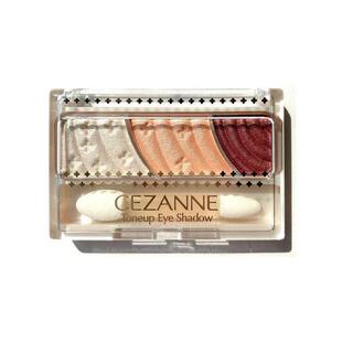 倩丽CEZANNE三色眼影提亮闪珠光自然新手卧蚕红棕全新色 倩诗丽