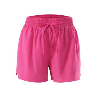 Beemen瑜伽裤女速干跑步外穿透气健身服带内衬假两件运动三分短裤