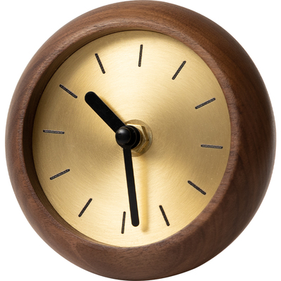 梵瀚黑胡桃木桌面小时钟摆件