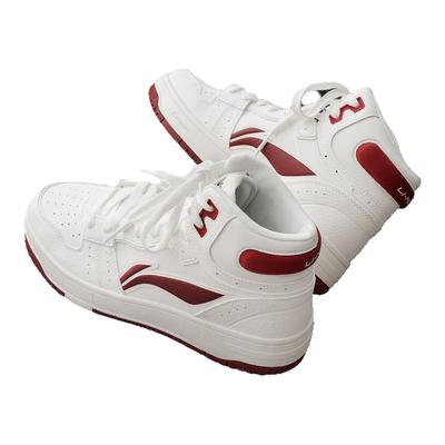 李宁中帮厚底增高板鞋男软弹舒适