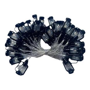 led复古煤油灯串灯光网红露营灯店面房间卧室窗帘装饰灯小彩闪灯