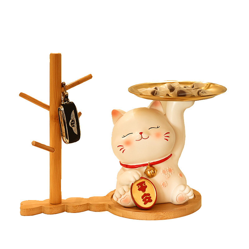 入户招财猫门口客厅玄关收纳摆件