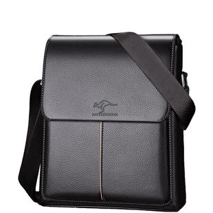 真皮质感男士包包单肩包翻盖斜跨包商务公文休闲包包潮男