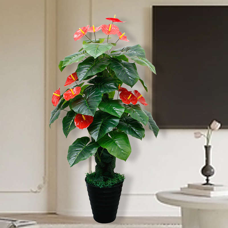 轻奢高端仿真鸿运当头盆栽假绿植摆件仿真花摆设客厅仿生植物盆景