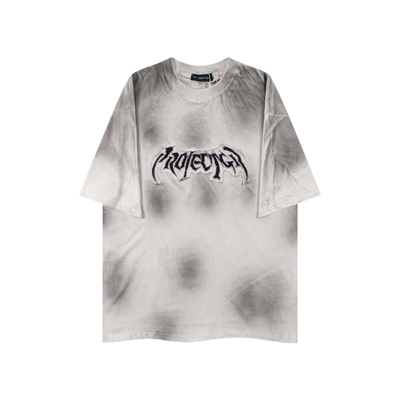 Grailz脏染水洗做旧刺绣字母短袖