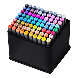 48色马克笔儿童无毒可水洗学生专用水彩笔双头彩色笔小学生套装美术幼儿园速干画笔手绘幼儿涂鸦绘画笔