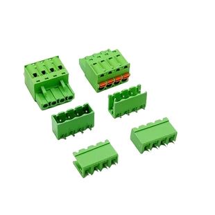 插拔免螺丝弹簧式PCB接线端子2EDGKD-5.08MM公母对插直弯快接插头