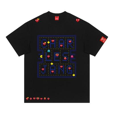 查尔斯桃心卡通字母印花短袖男